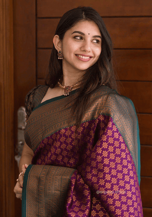 Lichi Silk Saree With Jacquard Zari Work - Orgenza Store - digisoch