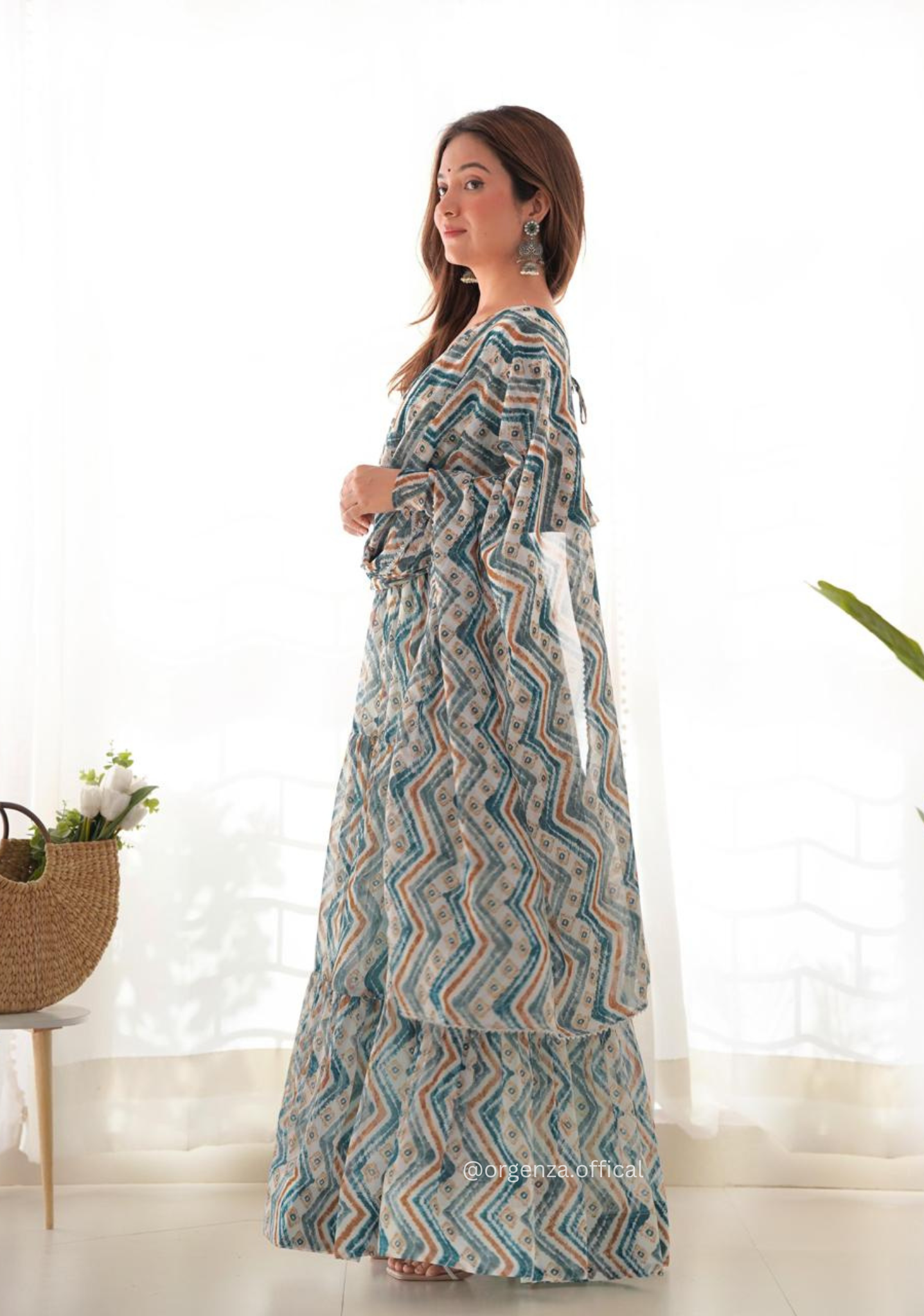 Pure Soft Georgette Ruffle Anarkali - Orgenza Store