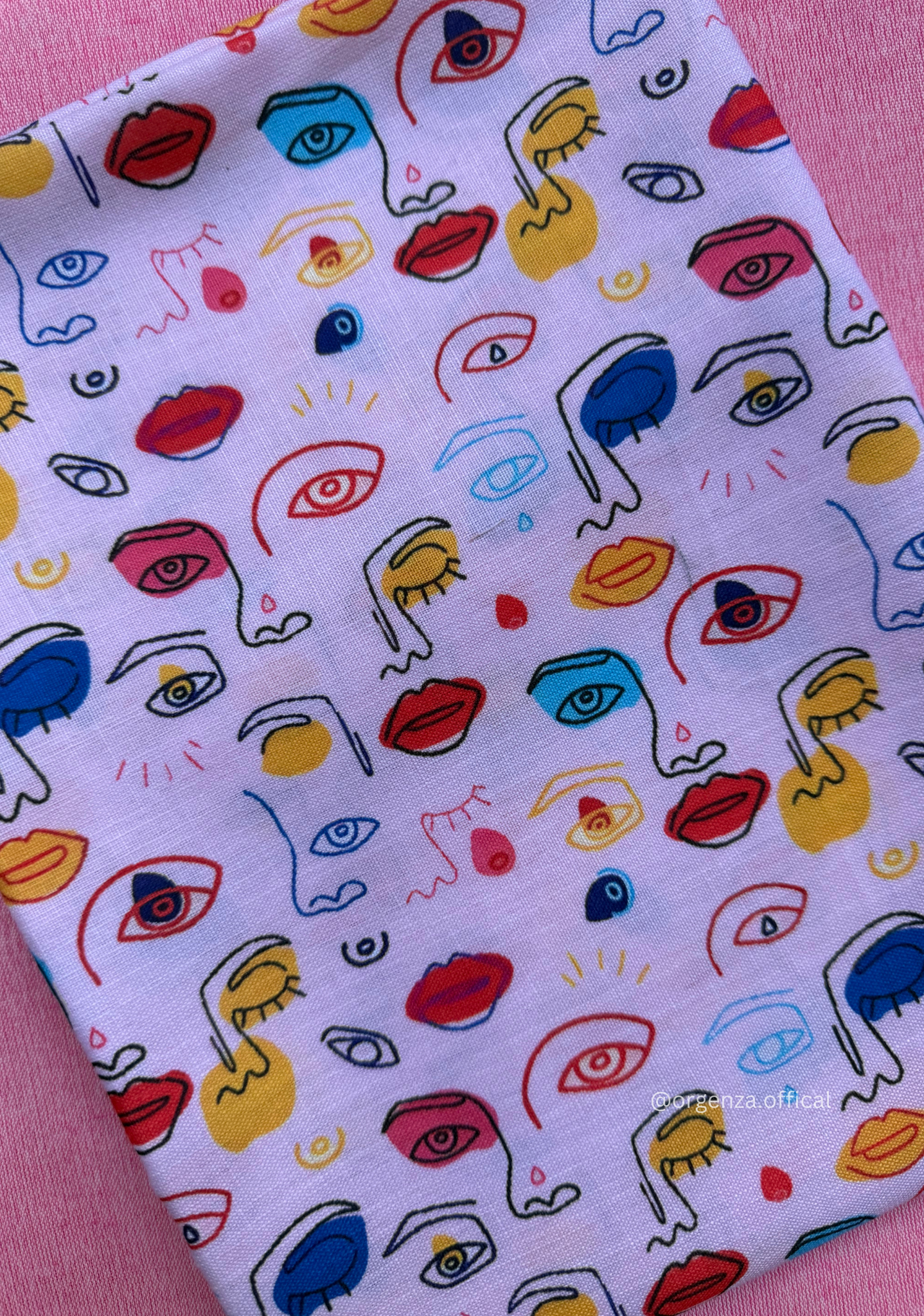 Baby Pink Colour Cotton Saree With Face Print Blouse