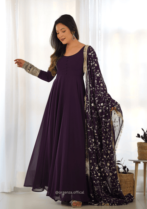 Soft Fox Georgette Plain Anarkali Kurti - Orgenza Store - digisoch