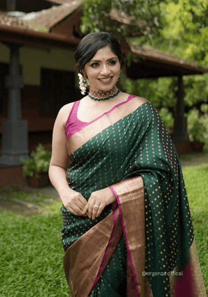 Rich Pallu Saree Jacquard Zari With Blouse - Orgenza Store - digisoch