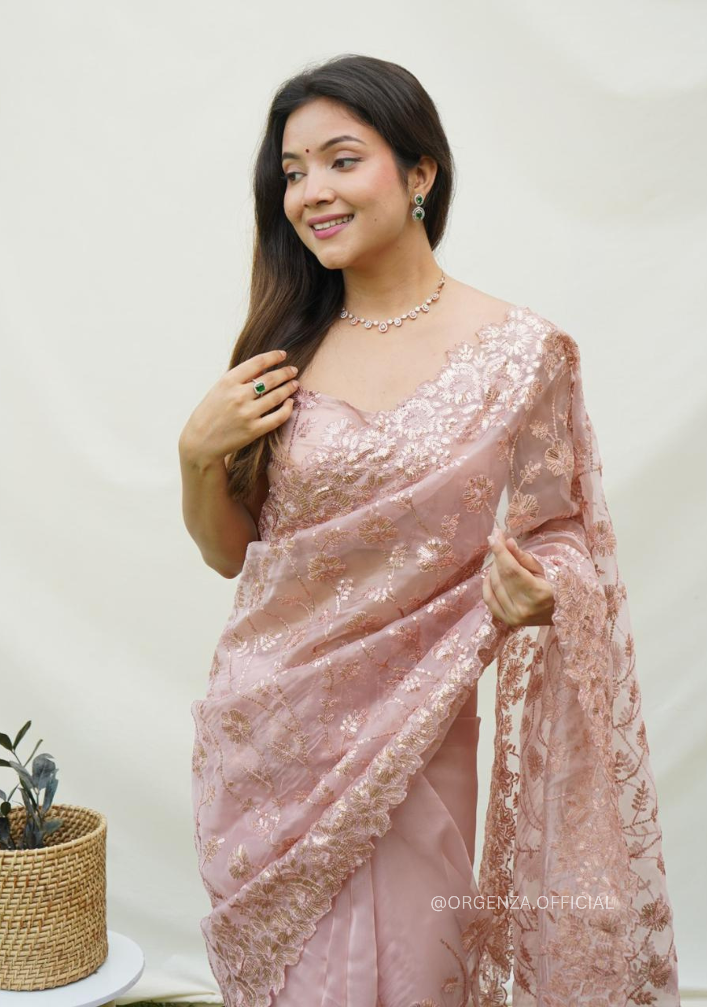 Soft Organza Saree With Sequence Work - Orgenza Store