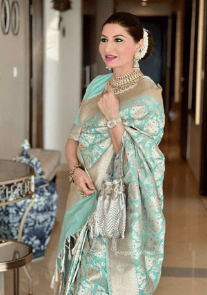 Rich Pallu Saree Jacquard Zari With Blouse - Orgenza Store - digisoch
