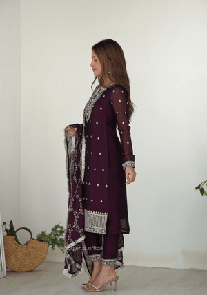 Rangoli Fabric Straight Fit Kurta With Dupatta Set - Orgenza Store - digisoch