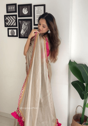Two Ton Tissue Golden Soft Saree - Orgenza Store - digisoch