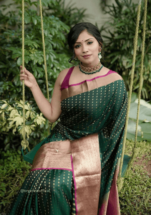 Rich Pallu Saree Jacquard Zari With Blouse - Orgenza Store - digisoch