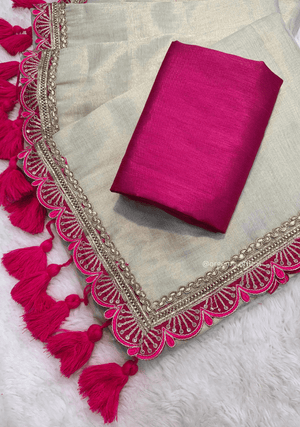 Two Ton Tissue Golden Soft Saree - Orgenza Store - digisoch