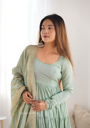 Roman Silk Fully Flair Anarkali Kurti - Orgenza Store