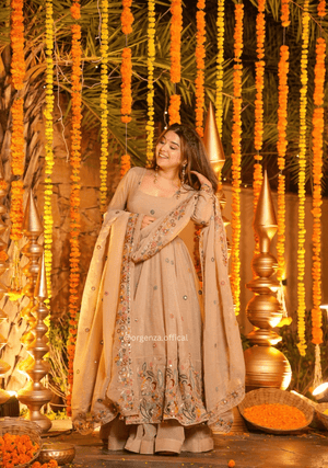 Premium Embroidered Anarkali Sharara Suit Set – 3 PCS - Orgenza Store - digisoch