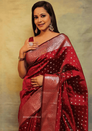 Lichi Silk Saree With Jacquard Zari Work - Orgenza Store - digisoch