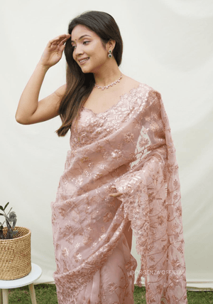 Soft Organza Saree With Sequence Work - Orgenza Store - digisoch