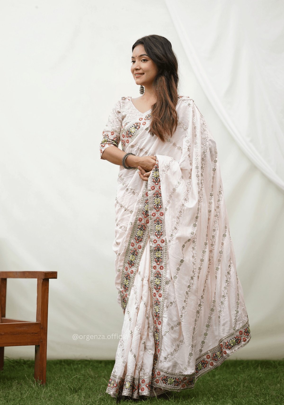 Pure Simmer Silk Saree With Embroidery Work - Orgenza Store - digisoch