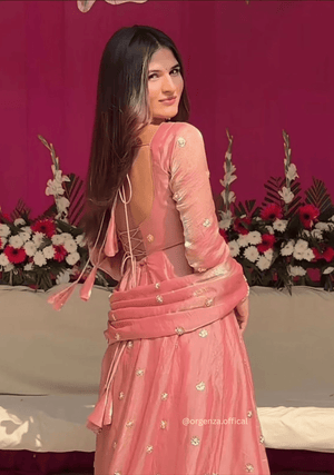 Premium Readymade Fandy Anarkali Suit Set (3 - Piece) with Zari & Sequins Embroidery - Orgenza Store - digisoch