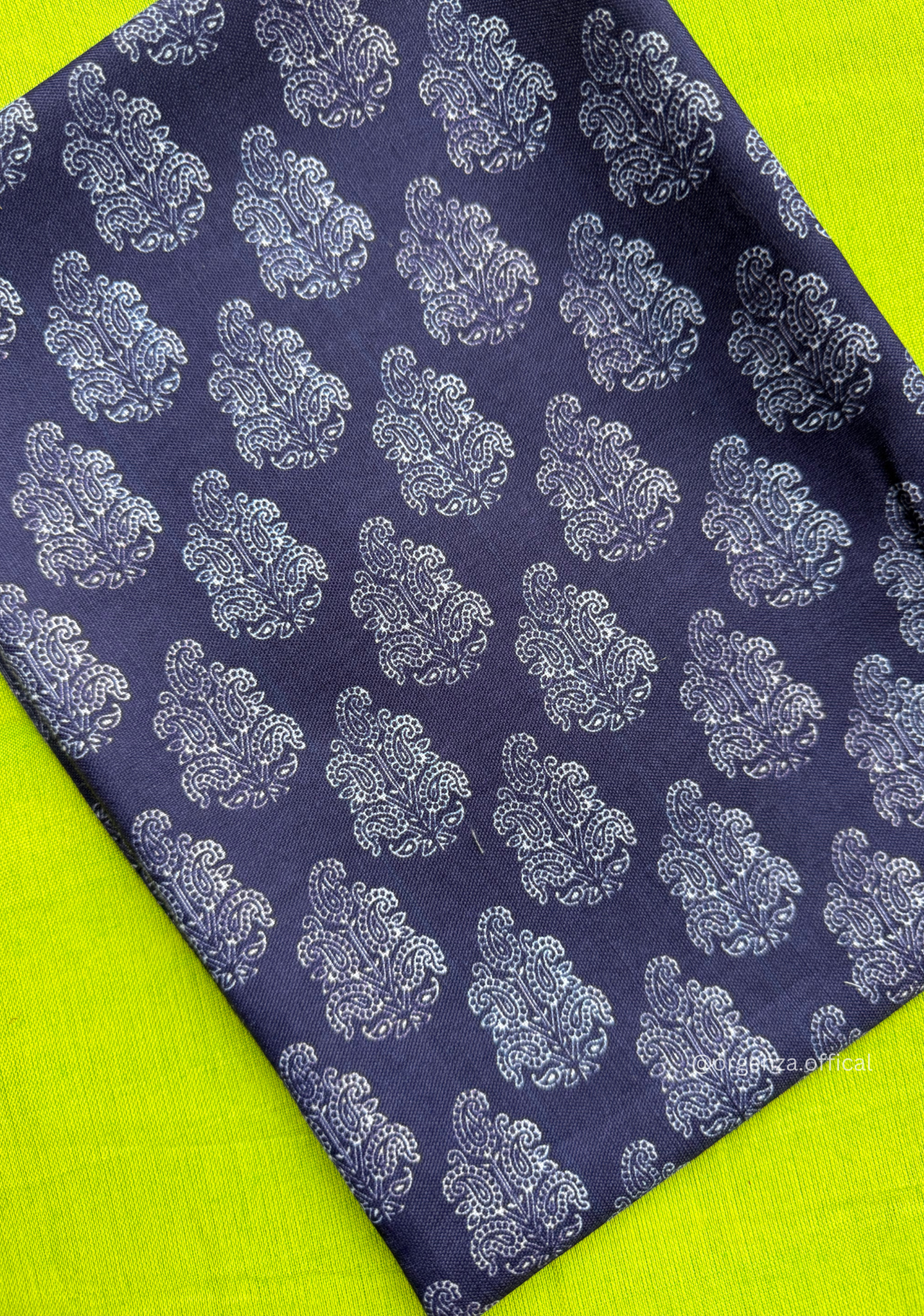 Parrot Green Colour Cotton Saree With Blue Printed Blouse