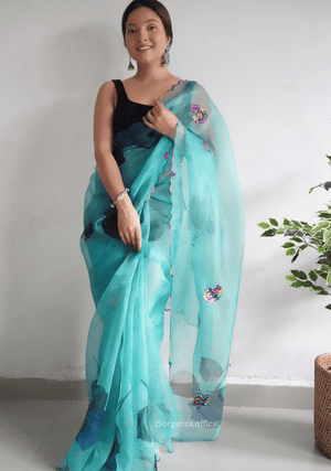 Orgenza Saree With Multi Colour Gotta Work - Orgenza Store - digisoch