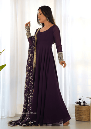 Soft Fox Georgette Plain Anarkali Kurti - Orgenza Store - digisoch