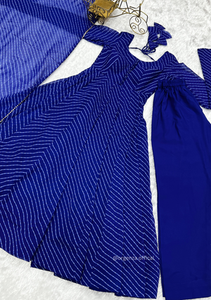 Georgette Silk Laheriya Print Anarkali - Orgenza Store