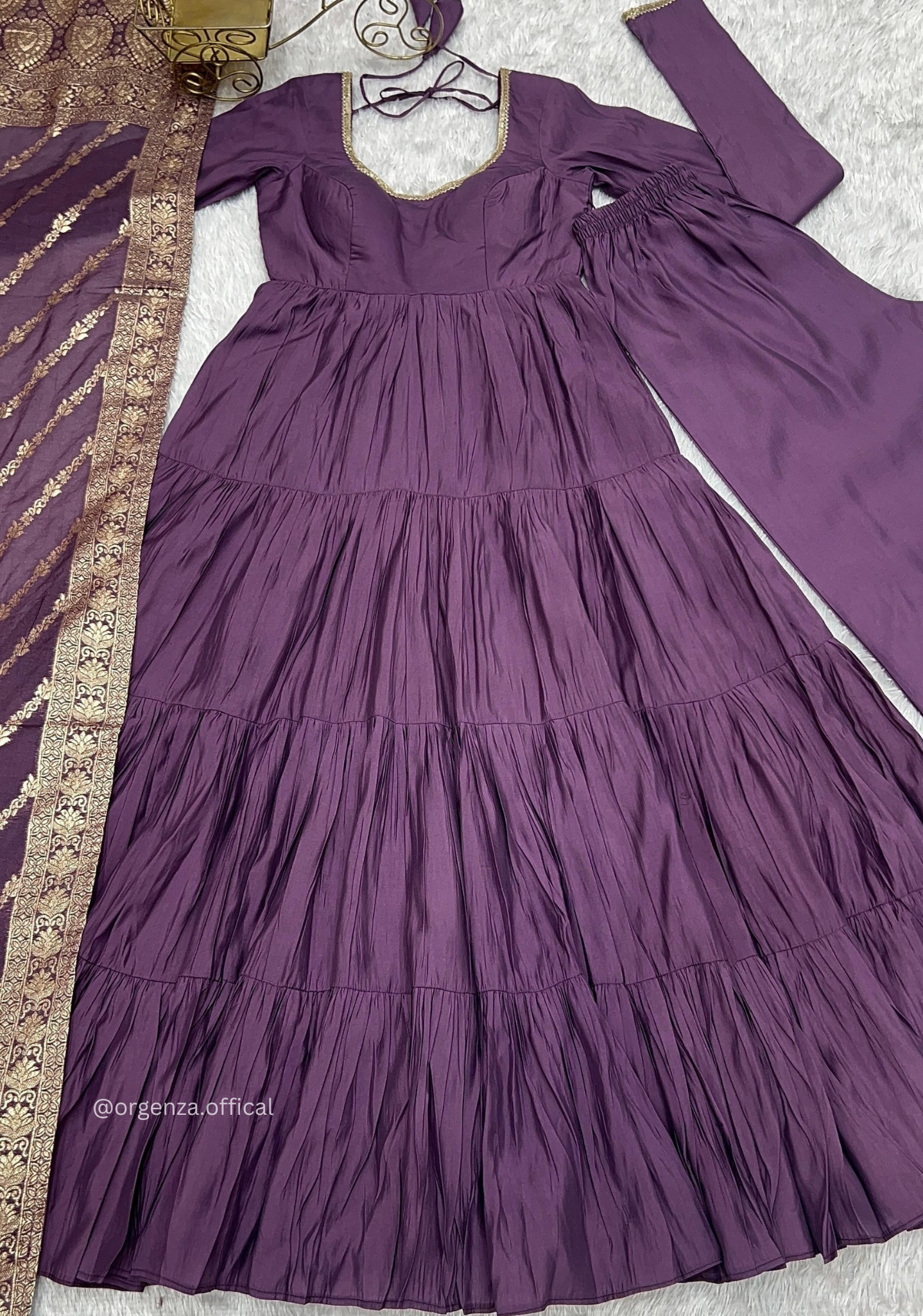 Roman Silk Fully Flair Anarkali Kurti - Orgenza Store