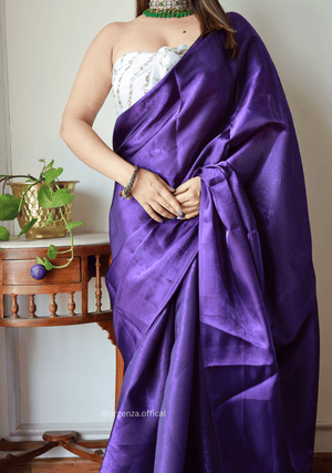 Plain Purple Colour Jimmy Choo Saree - Orgenza Store - digisoch