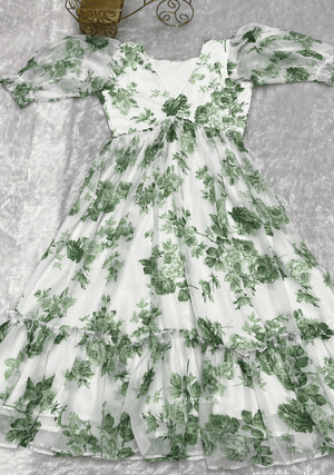 Pista Colour Georgette One Piece Dress - Orgenza Store