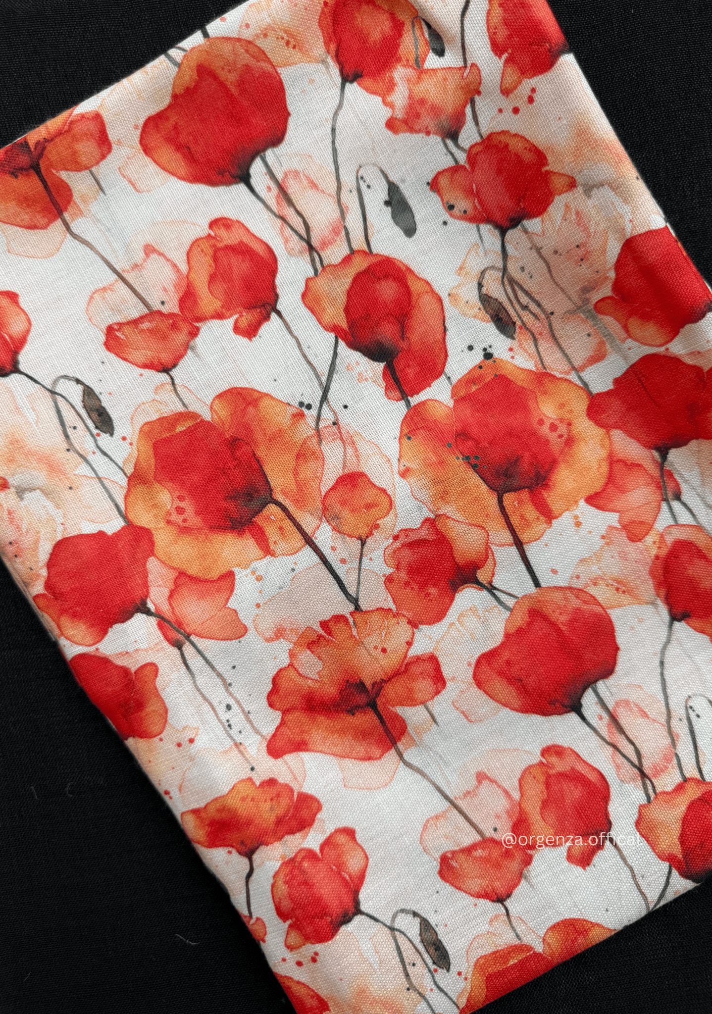 Black Colour Cotton Saree With Tulip Print Blouse - Orgenza Store - digisoch