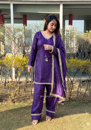 Designer Fendi Satin Farshi Salwar Suit Set - Orgenza Store - digisoch