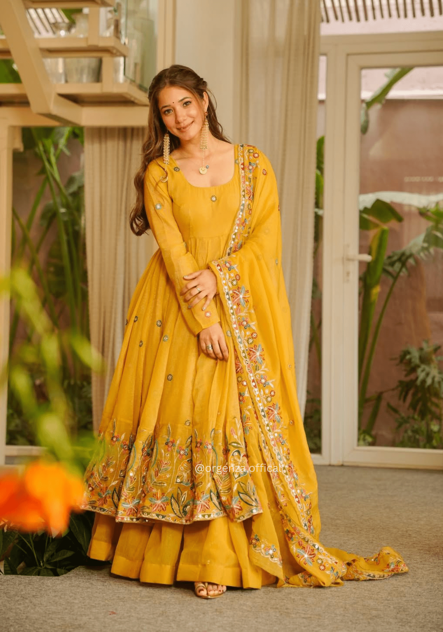 Premium Crunchy Silk Anarkali Sharara Suit Set - Orgenza Store - digisoch