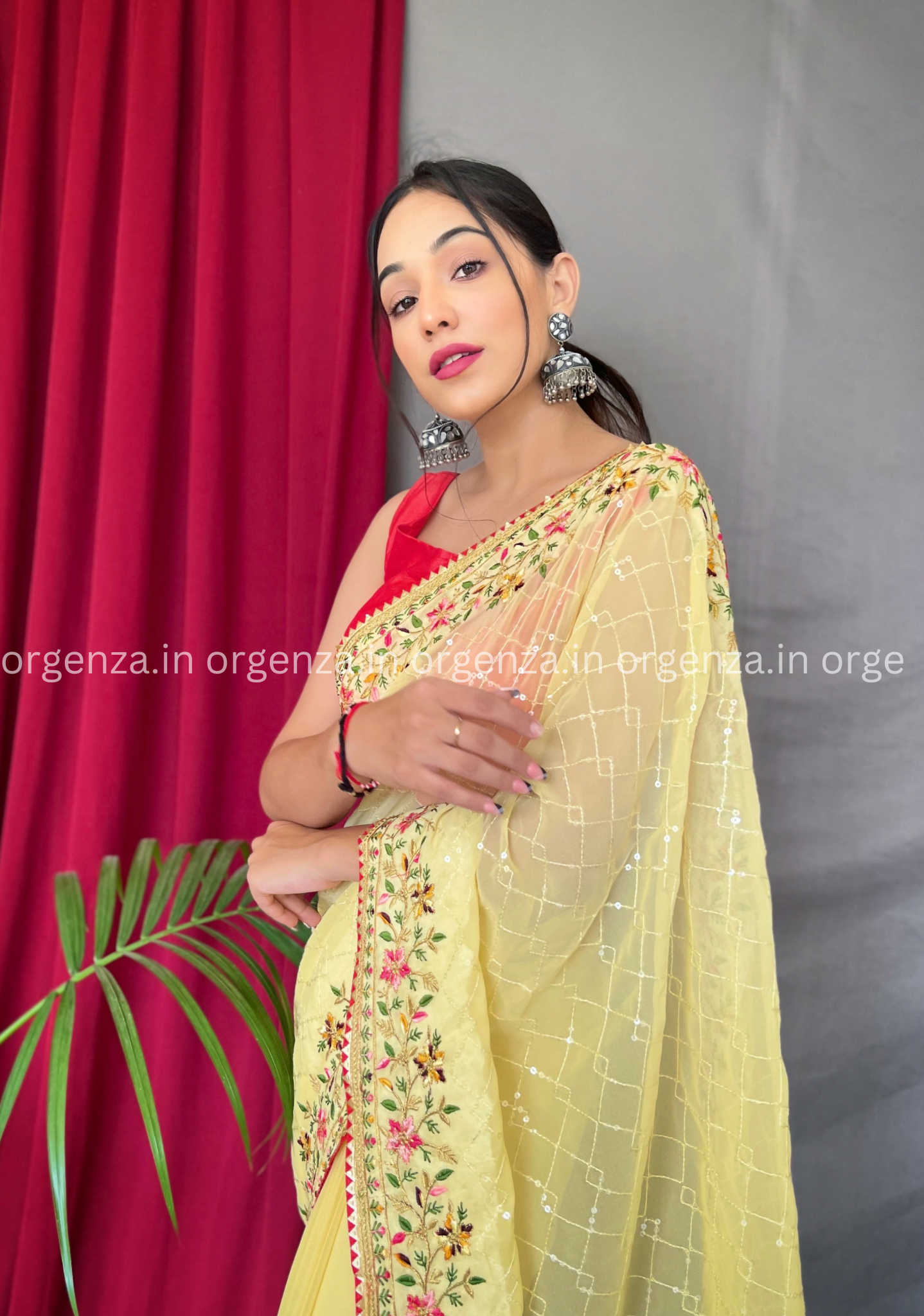Pure Georgette Silk Saree With Sequence Work