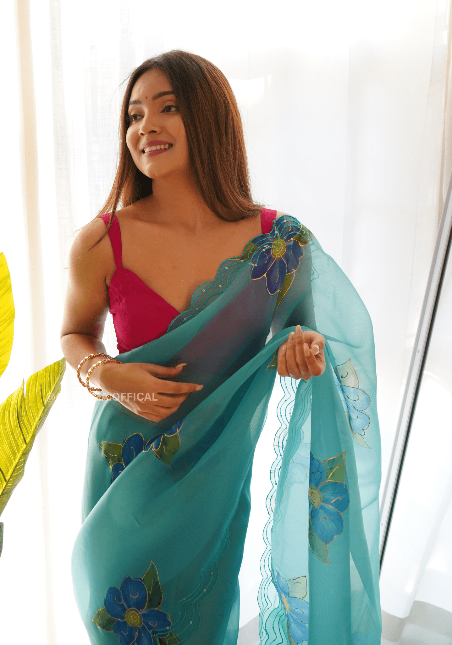 Organza Saree With Digital Print - Orgenza Store - digisoch