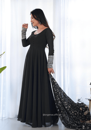 Soft Fox Georgette Plain Anarkali Kurti - Orgenza Store - digisoch