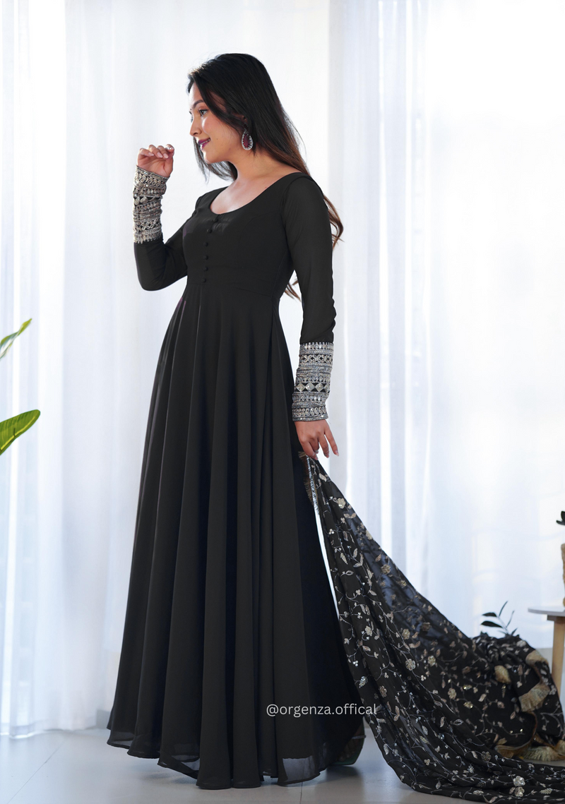 Soft Fox Georgette Plain Anarkali Kurti