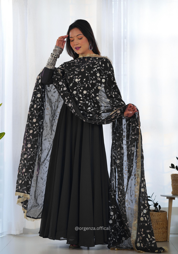 Soft Fox Georgette Plain Anarkali Kurti