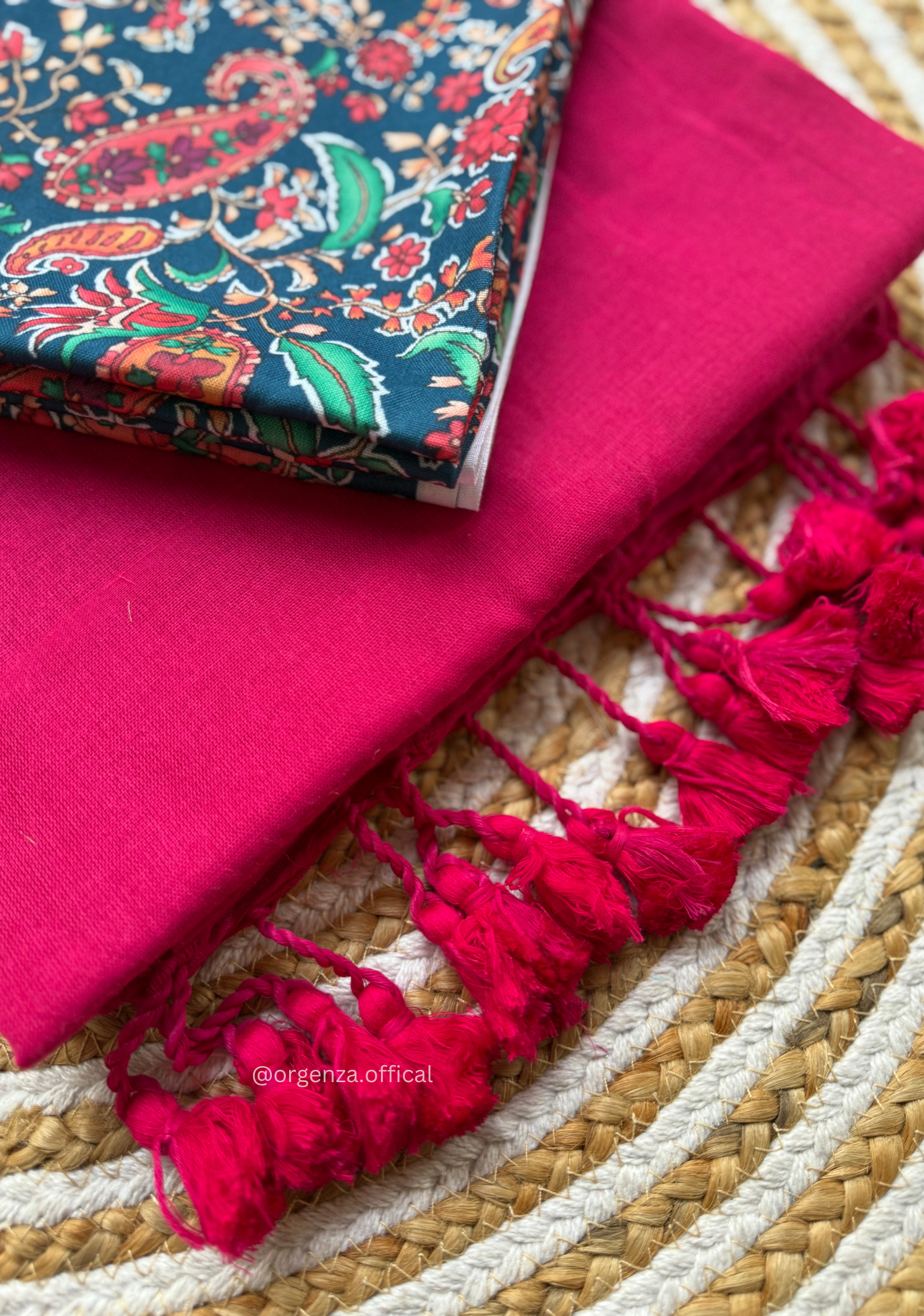 Pink Colour Cotton Saree With Kalamkari Print Blouse - Orgenza Store - digisoch