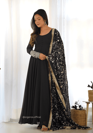 Soft Fox Georgette Plain Anarkali Kurti - Orgenza Store - digisoch