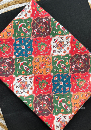 Black Colour Cotton Saree With Chex Print Blouse - Orgenza Store - digisoch