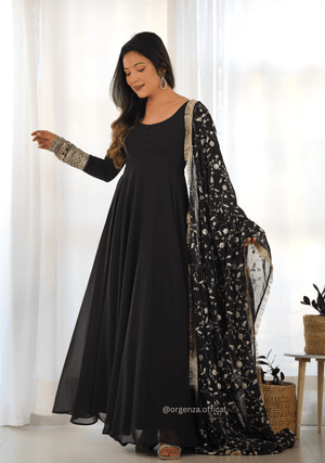 Soft Fox Georgette Plain Anarkali Kurti - Orgenza Store - digisoch