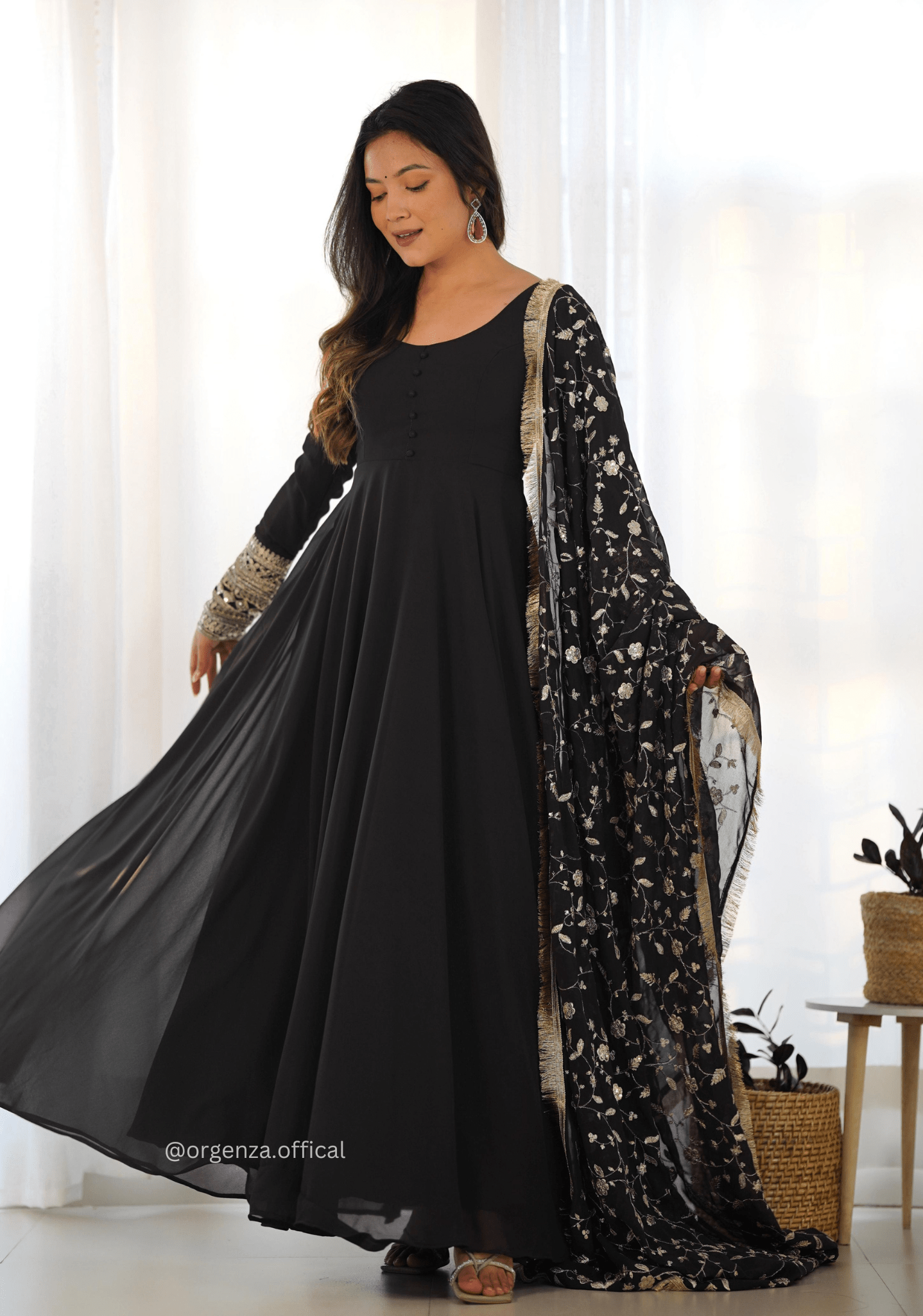 Soft Fox Georgette Plain Anarkali Kurti - Orgenza Store - digisoch