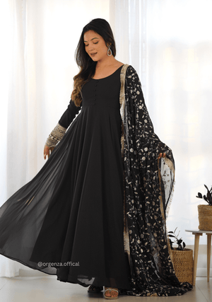 Soft Fox Georgette Plain Anarkali Kurti - Orgenza Store - digisoch