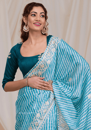 Rama Colour Chinnon Digital Print Saree - Orgenza Store - digisoch