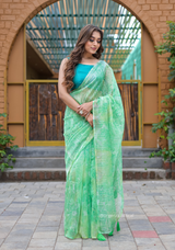 Organza Saree Furr With Sequence Lining