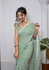 Pure Georgette Saree With Rubber Print