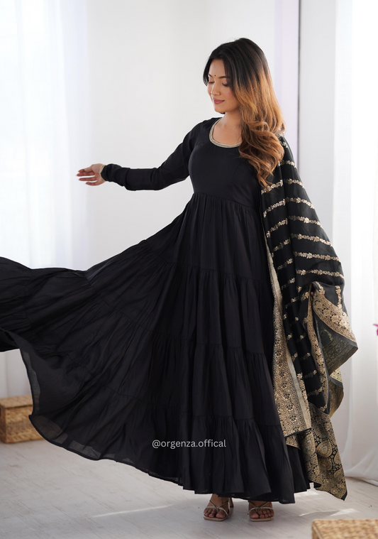 Roman Silk Fully Flair Anarkali Kurti