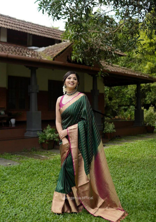 Rich Pallu Saree Jacquard Zari With Blouse