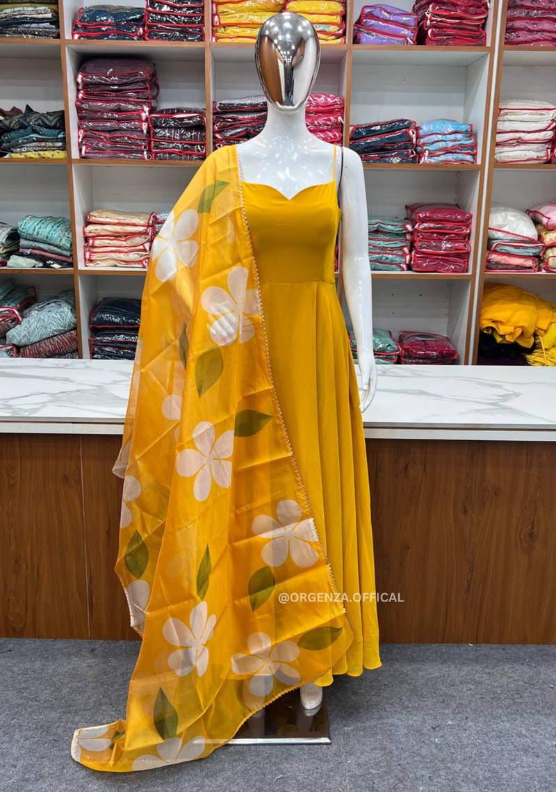 Buy Samma Chikankari Long Kurti In Cotton for Women- Mustard for Women  Online @ Tata CLiQ Luxury