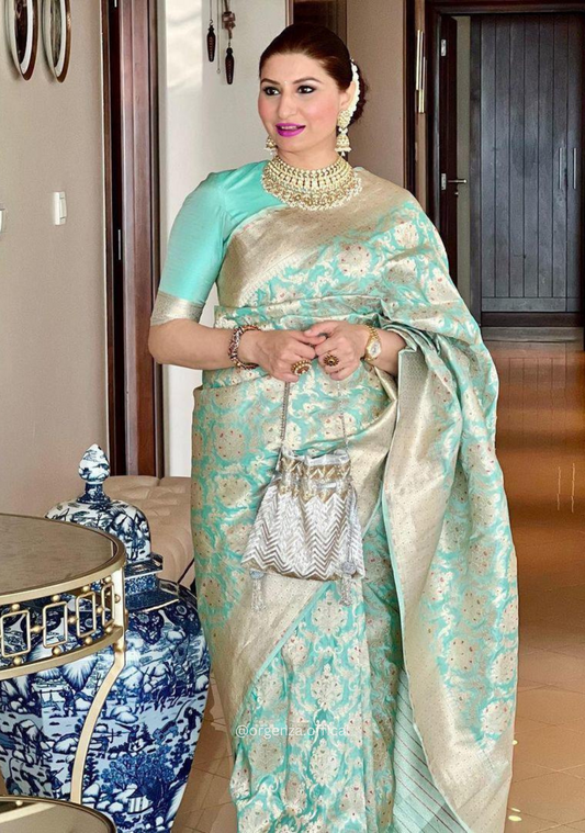 Rich Pallu Saree Jacquard Zari With Blouse