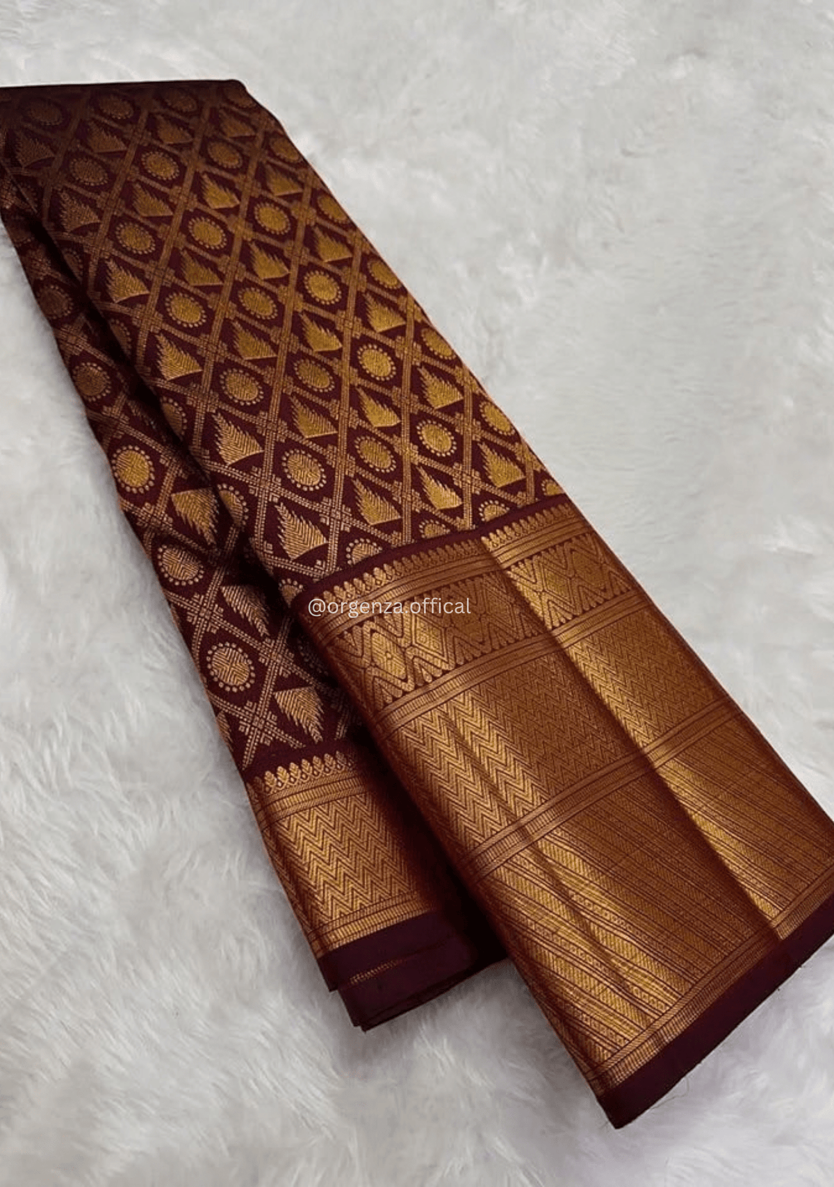 Maroon Banarasi Soft Silk Saree