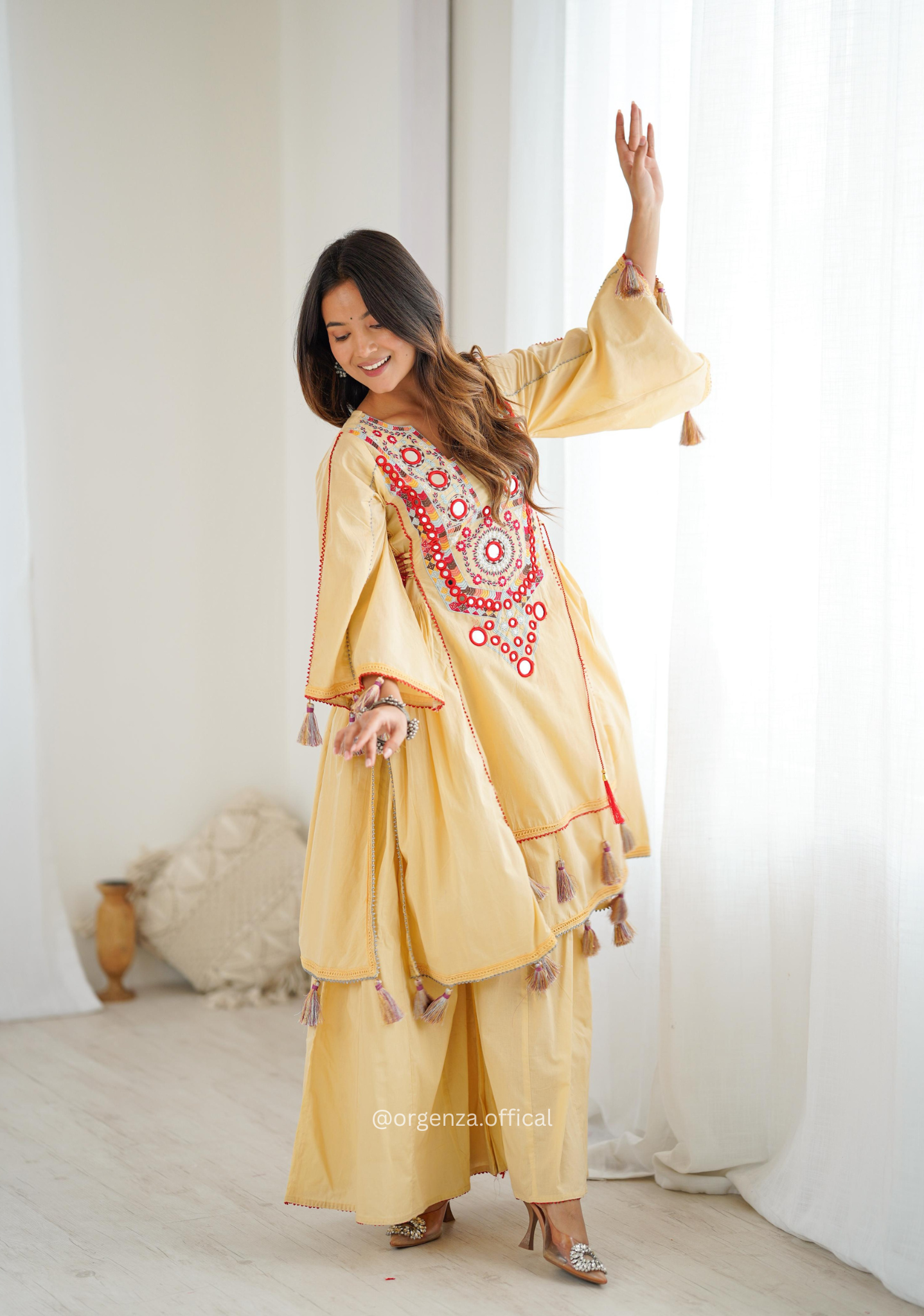 Cream Colour Premium Designer Co-ord Set