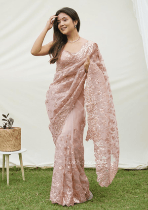 Soft Organza Saree With Sequence Work - Orgenza Store - digisoch