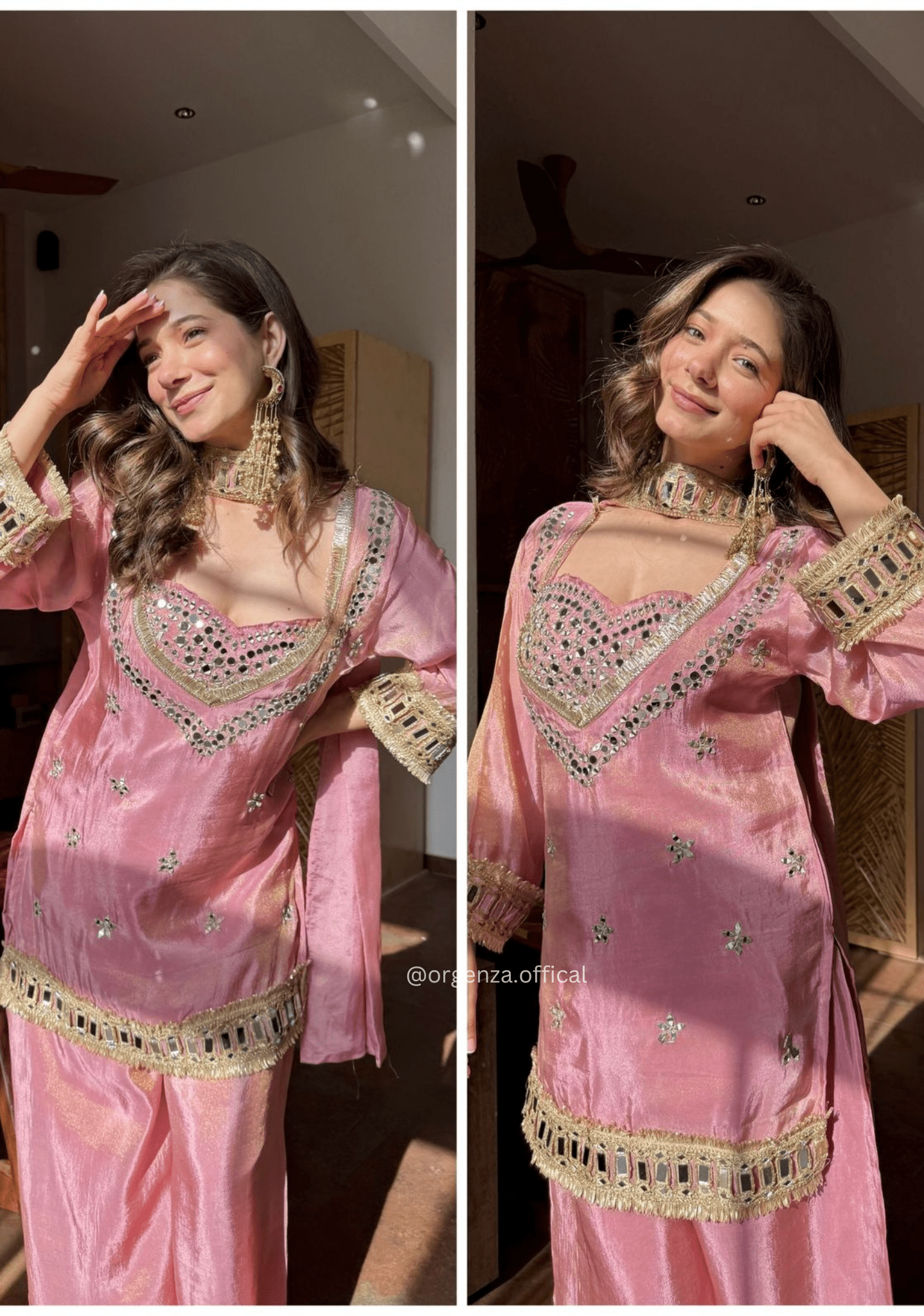 Traditional Fendy Silk Sharara Suit with Dupatta - Orgenza Store