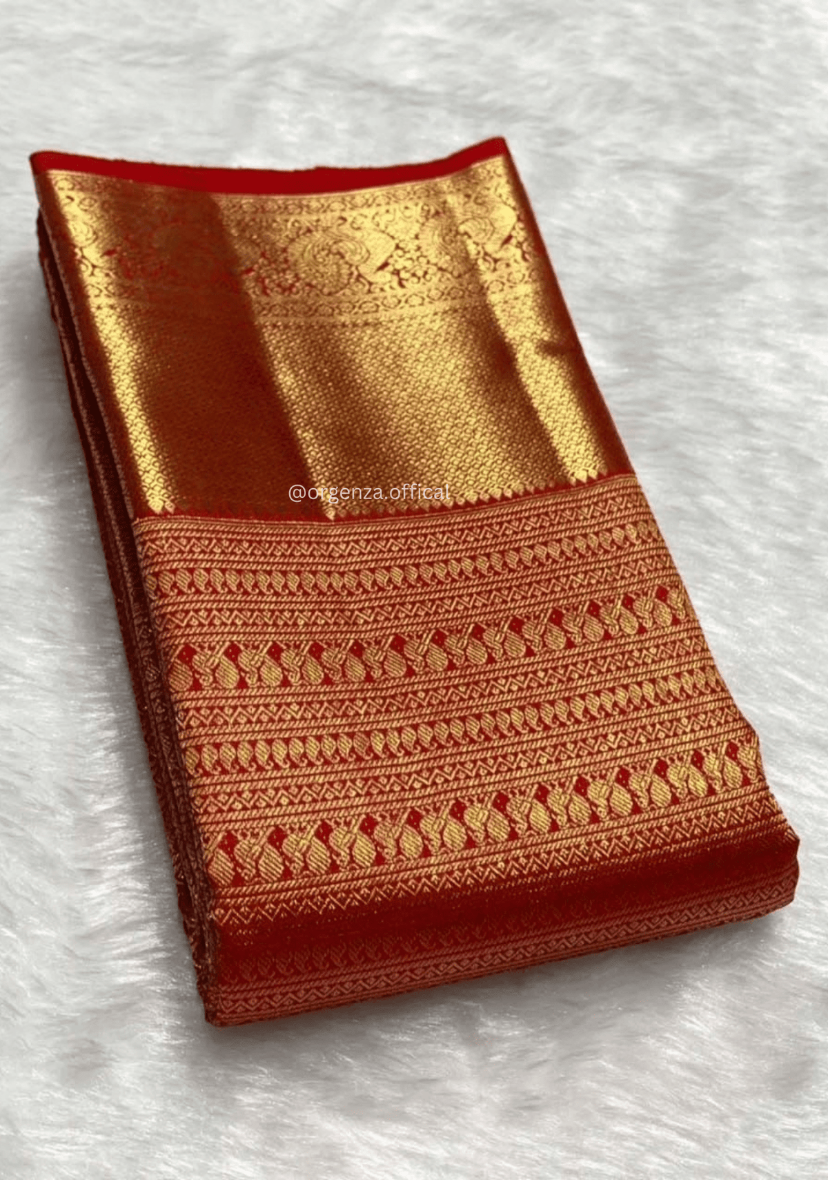 Red Banarasi Soft Silk Saree